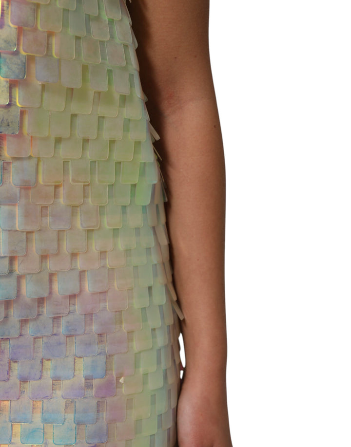 Dolce &amp; Gabbana Multicolor Sequin Holographic Mini  Dress