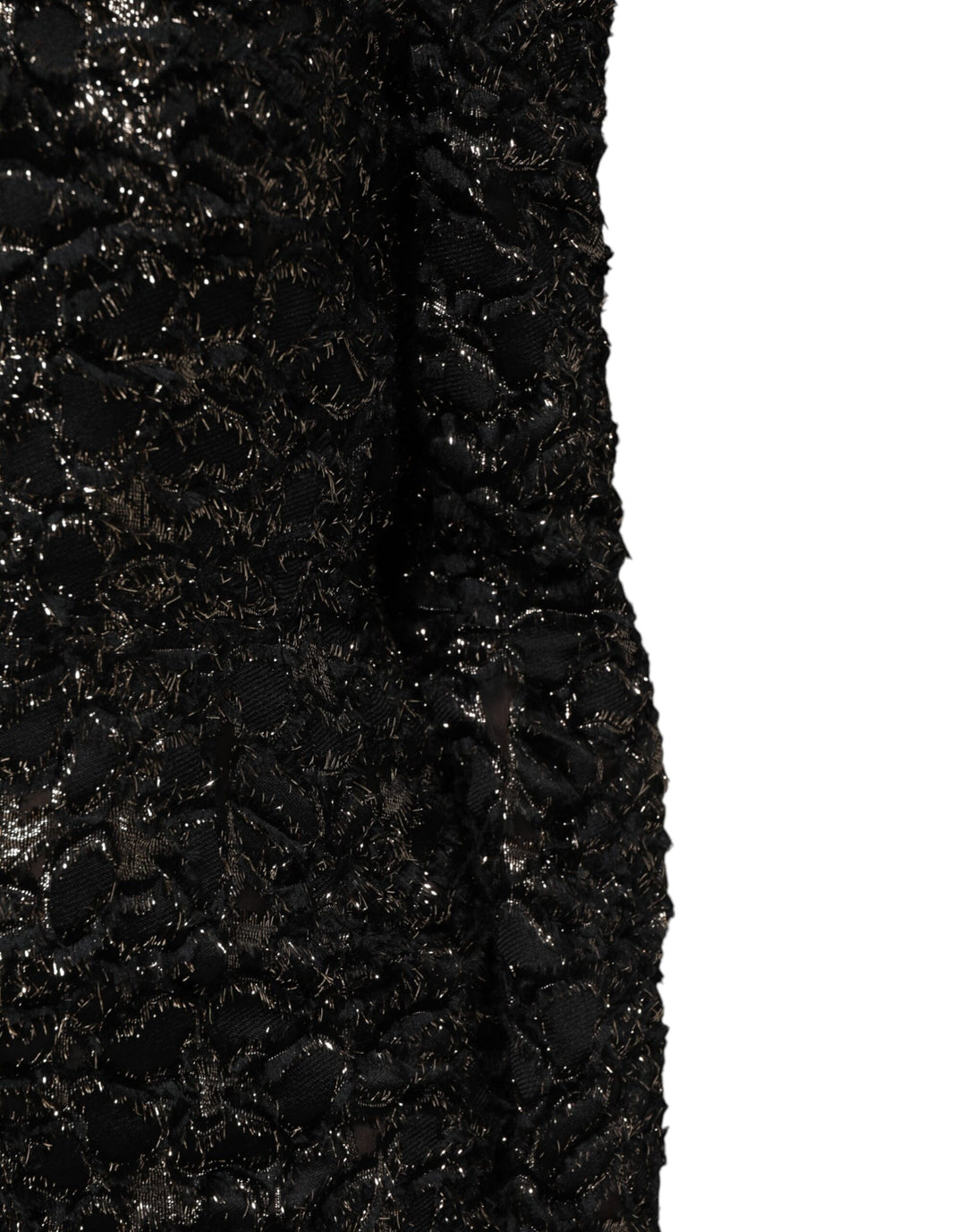 Dolce &amp; Gabbana Black Sequin Bouclé Tweed Sheath Dress