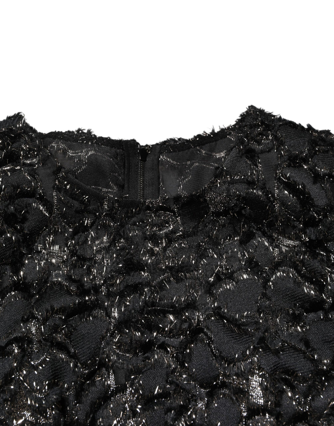 Dolce &amp; Gabbana Black Sequin Bouclé Tweed Sheath Dress