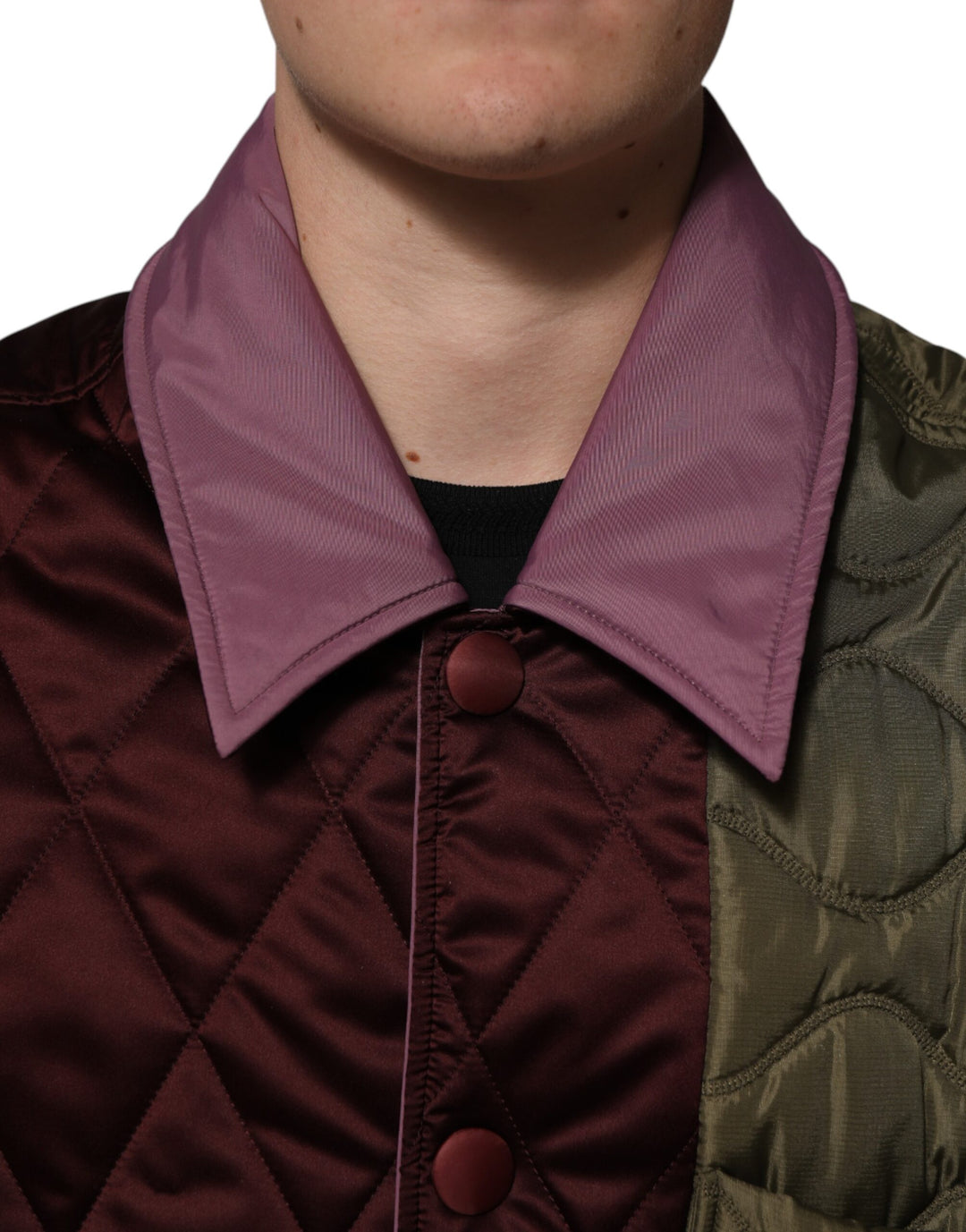 Dolce & Gabbana Multicolor Patchwork PolyesterQuilted Jacket