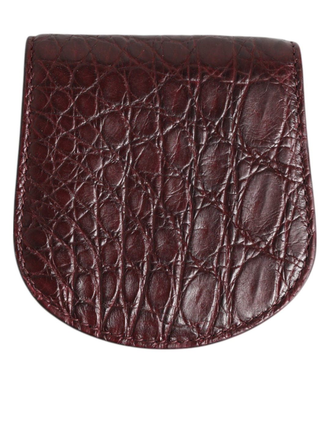 Dolce &amp; Gabbana Burgundy Exotic Skin Coin Condom Case Holder Pocket Wallet