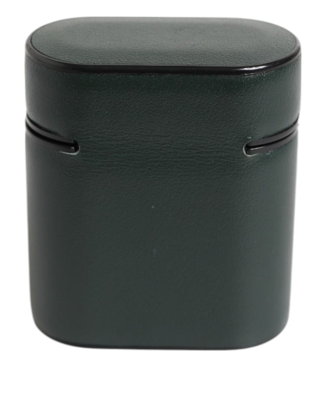 Dolce &amp; Gabbana Black Leather Logo Print Flip Holder Men Airpods Case