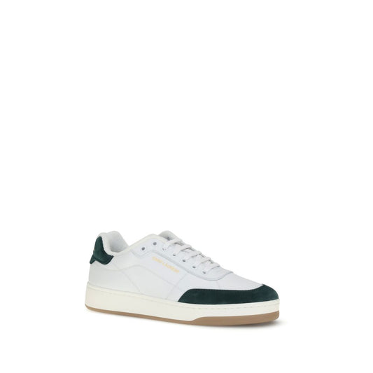 Saint Laurent White Calf Leather Bos Taurus Low Top Sneakers