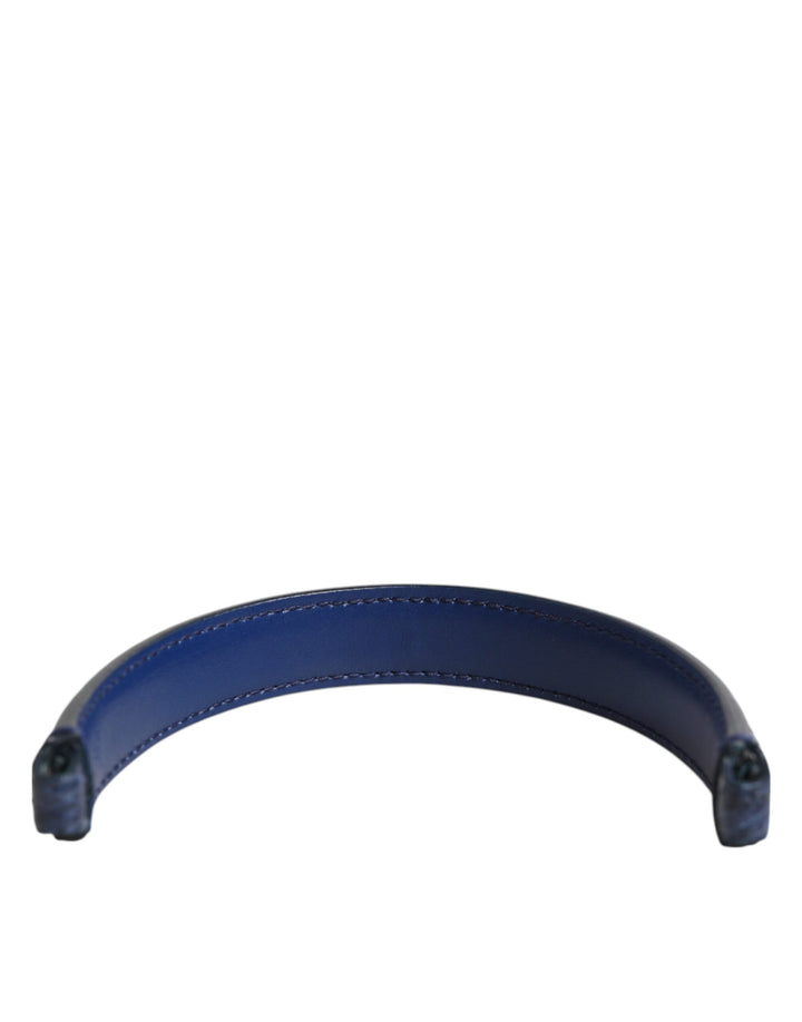 Dolce &amp; Gabbana Blue Large Ayers Leather Bag Handle Women Shoulder Strap