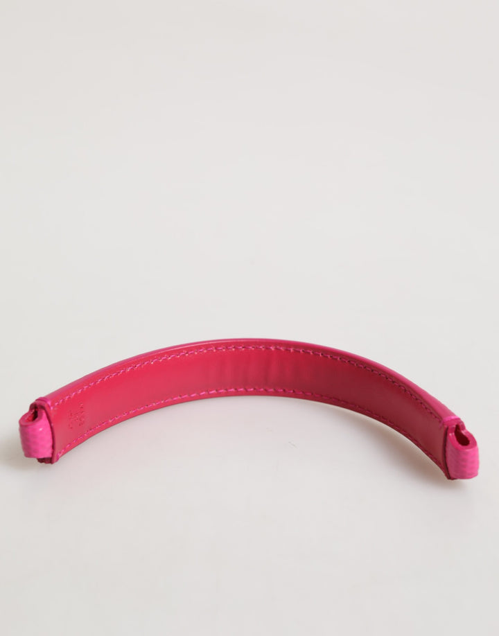 Dolce &amp; Gabbana Pink Embellished Leather Bag Handle Women Shoulder Strap
