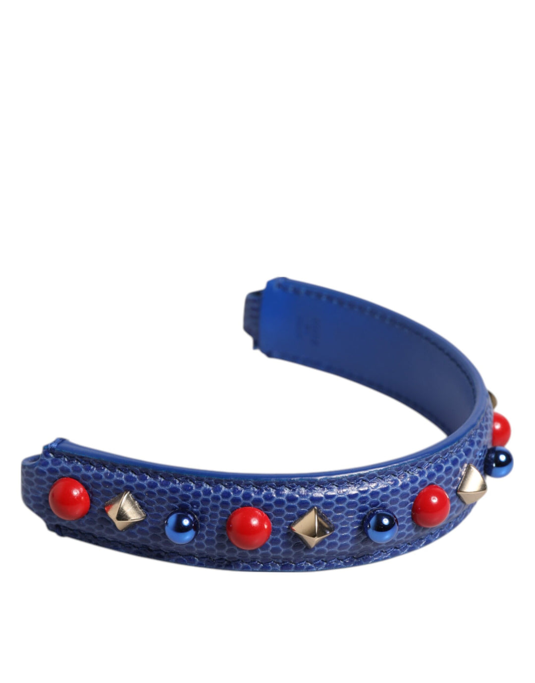 Dolce &amp; Gabbana Blue Embellished Leather Bag Handle Women Shoulder Strap