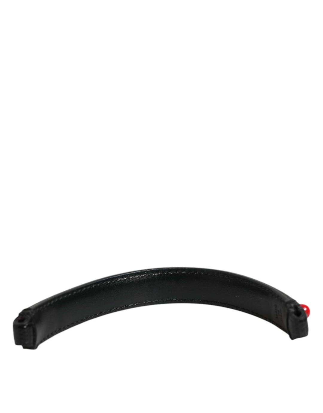 Dolce &amp; Gabbana Black Embellished Leather Bag Handle Women Shoulder Strap