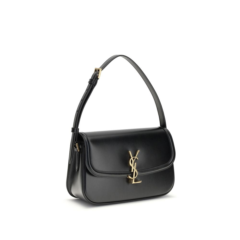 Saint Laurent Black Calf Leather Bos Taurus Shoulder Bag