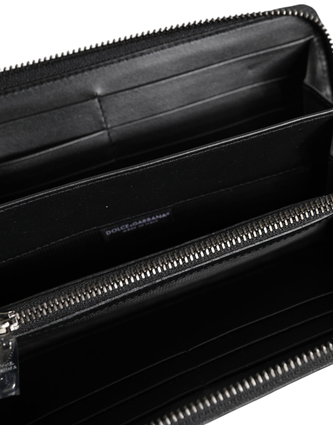 Dolce &amp; Gabbana Black Brown Exotic Leather Men Continental Clutch Wallet