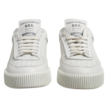 Dolce & Gabbana White Miami Leather Low Top Men Sneakers Shoes