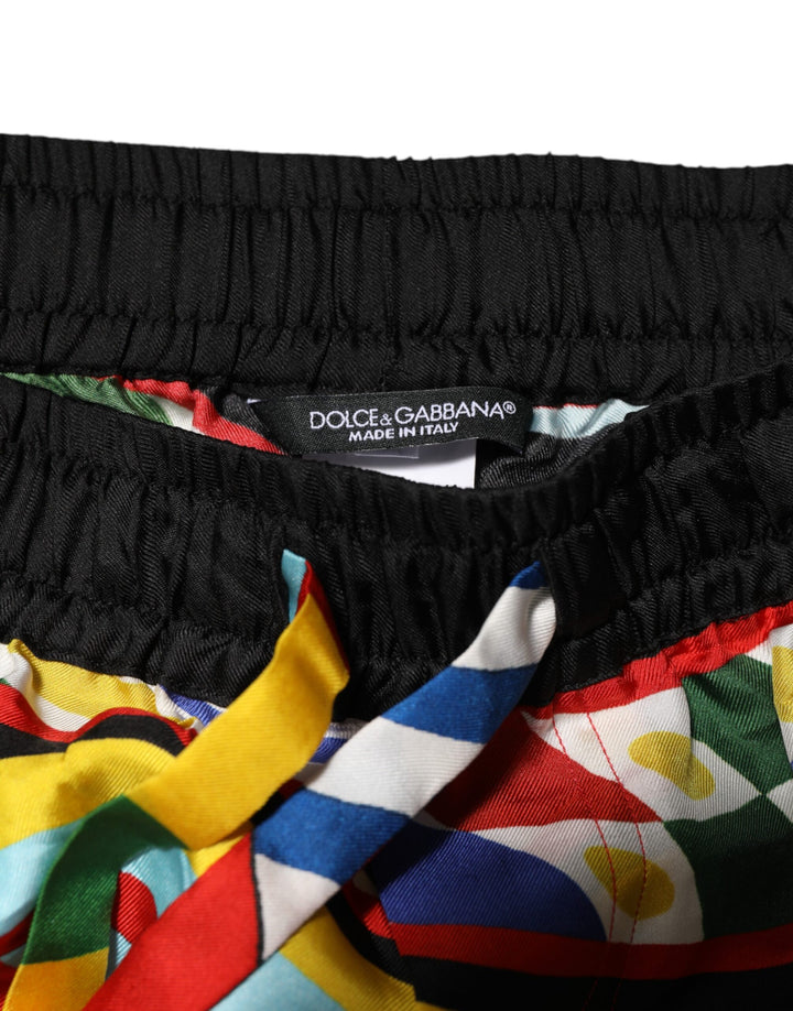 Dolce &amp; Gabbana Multicolor Sicilian Carretto Shorts Swimwear