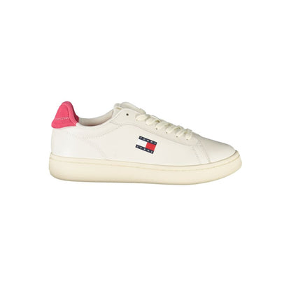 Tommy Hilfiger Bianco Polyurethane Women Sneaker