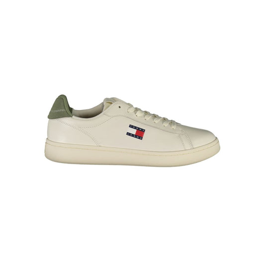Tommy Hilfiger White Leather Men Sneaker