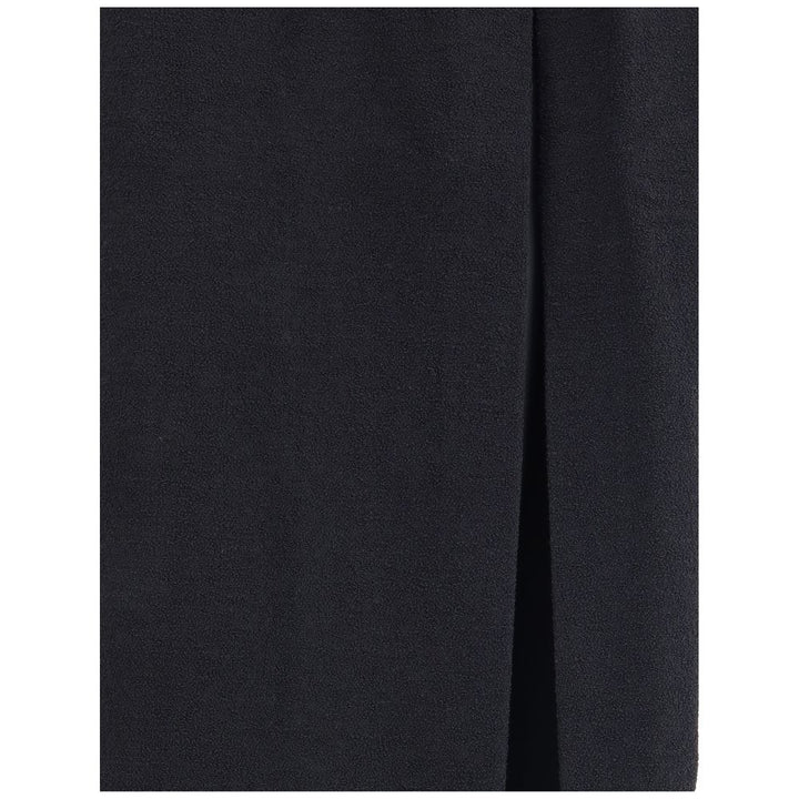 Alessandra Rich Black Wool Long Skirt