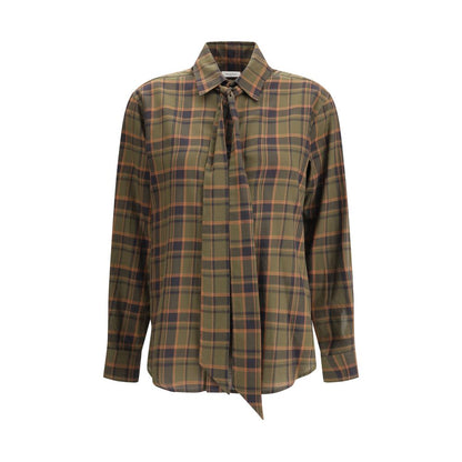 Saint Laurent Bicolor Cotton Pattern Shirt