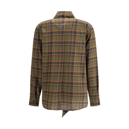Saint Laurent Bicolor Cotton Pattern Shirt