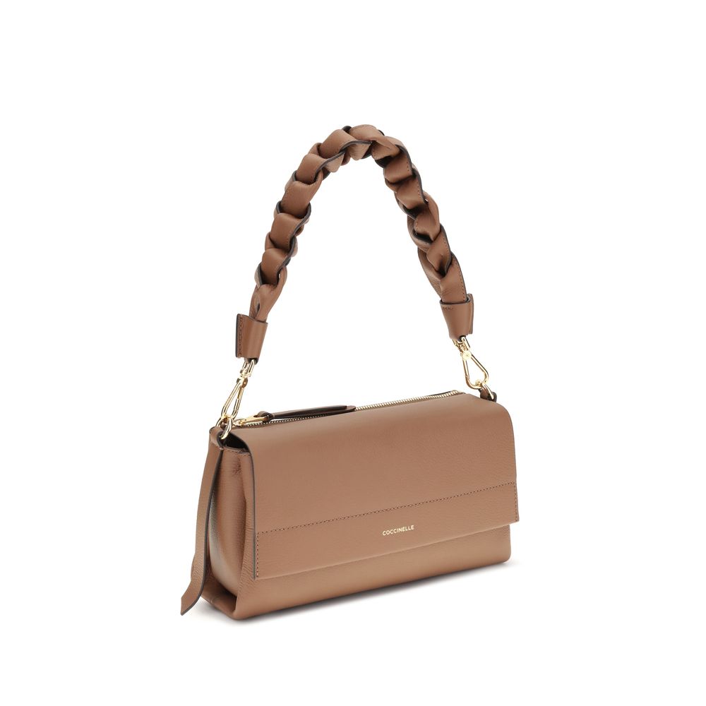 Coccinelle - Beige Calf Leather Bos Taurus Shoulder Bag