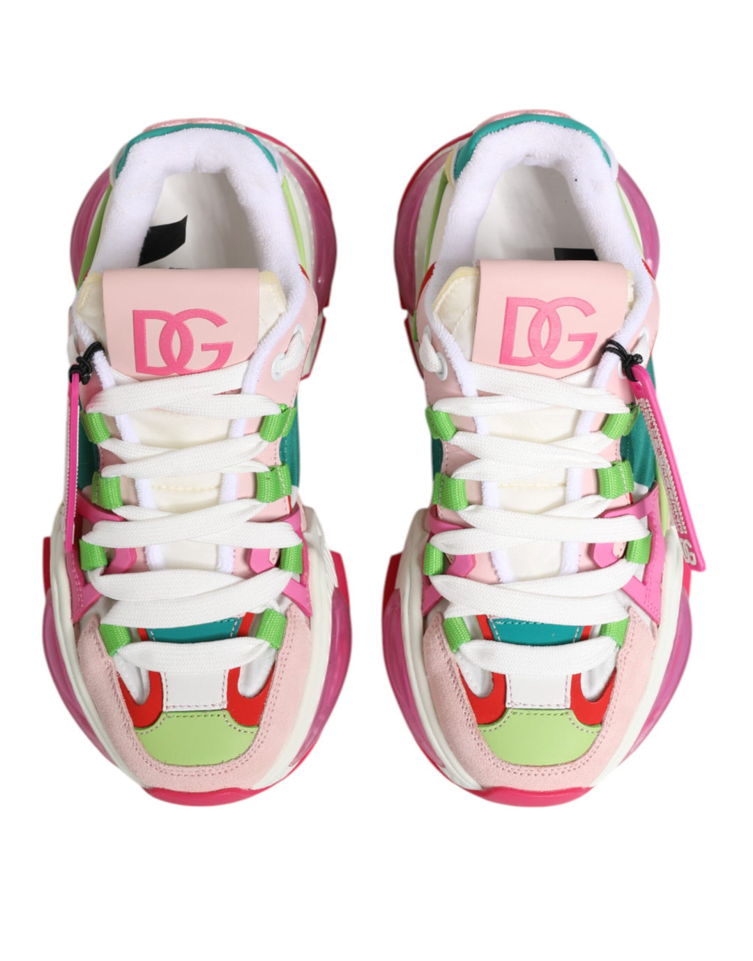 Dolce &amp; Gabbana Multicolor Leather Airmaster Low Top Sneaker Shoes