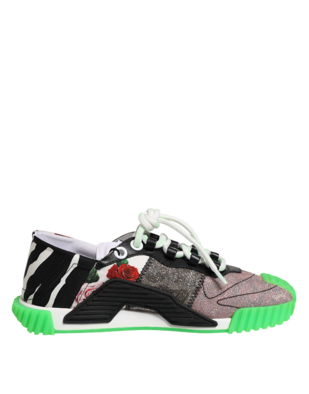 Dolce &amp; Gabbana Multicolor DG Logo Leopard Cherry Sneaker Shoes