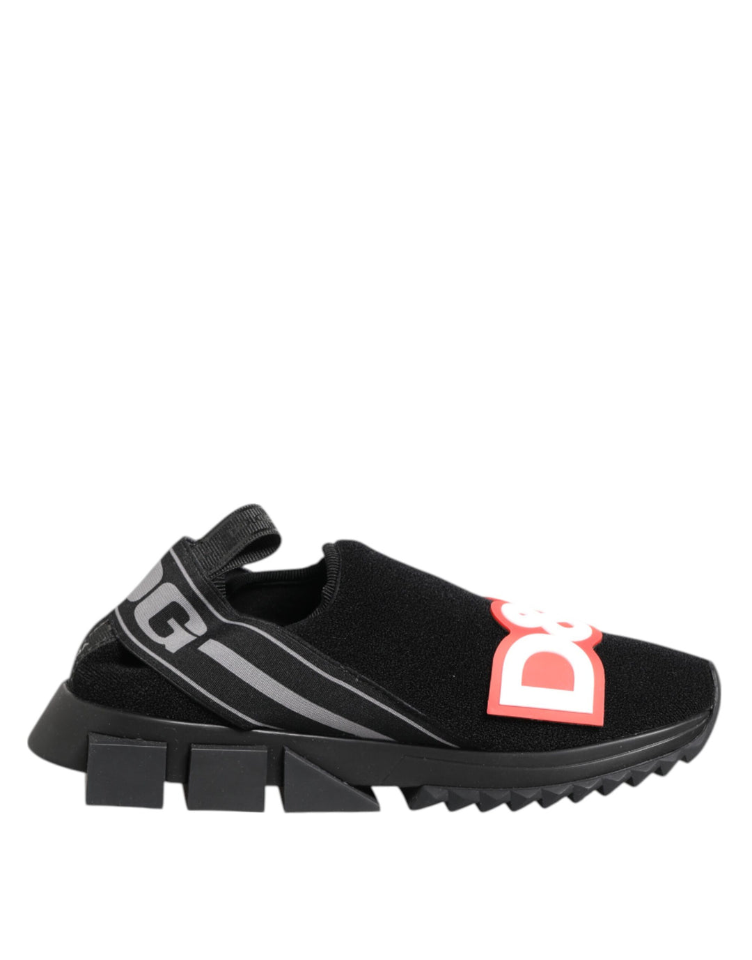 Dolce &amp; Gabbana Black Grey Slip On Sorrento Sneakers Shoes