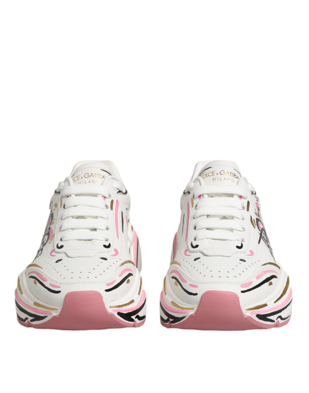 Dolce &amp; Gabbana Multicolor Hand Painted DAYMASTER Sneaker Shoes