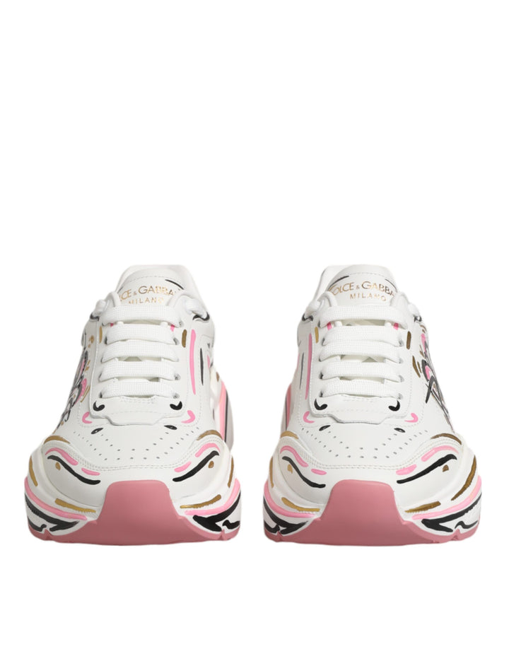 Dolce &amp; Gabbana Multicolor Hand Painted DAYMASTER Sneaker Shoes