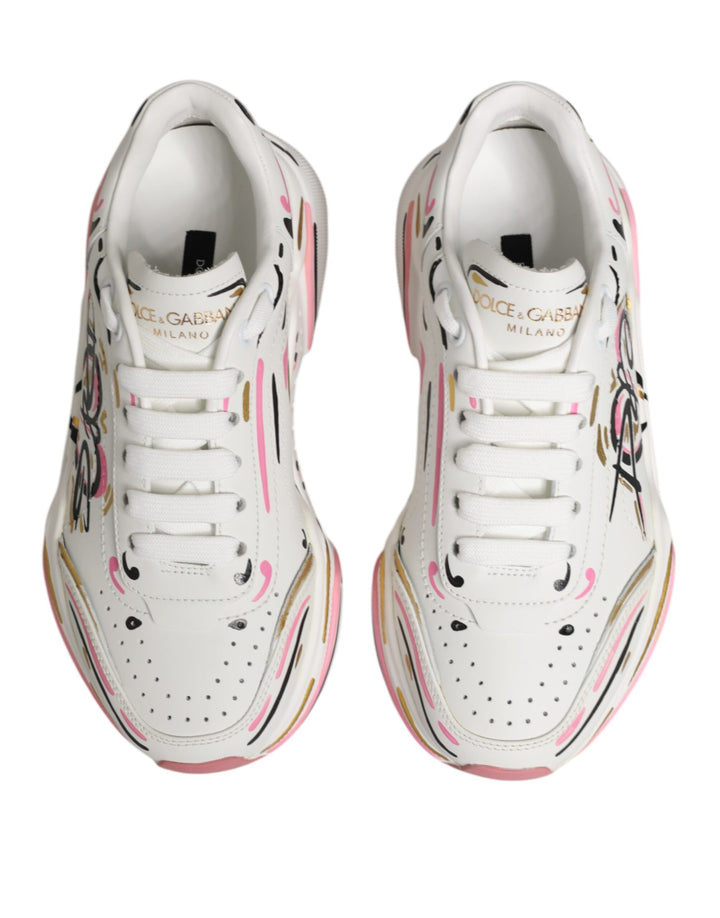 Dolce &amp; Gabbana Multicolor Hand Painted DAYMASTER Sneaker Shoes