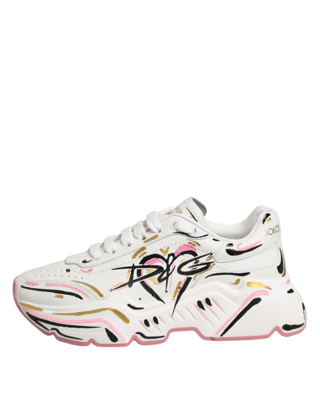 Dolce &amp; Gabbana Multicolor Hand Painted DAYMASTER Sneaker Shoes