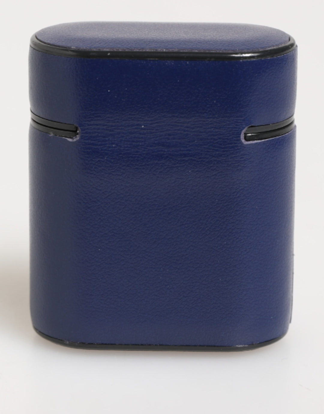Dolce &amp; Gabbana Blue Leather Logo Print Flip Holder Men Airpods Case