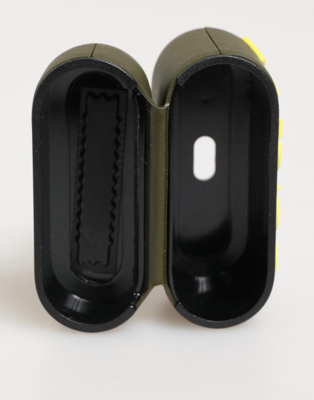 Dolce &amp; Gabbana Army Green Rubber Logo Embossed Accessory  Airpods Case