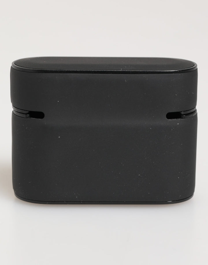 Dolce &amp; Gabbana Black Yellow Rubber Logo Embossed Accessory Airpods Case