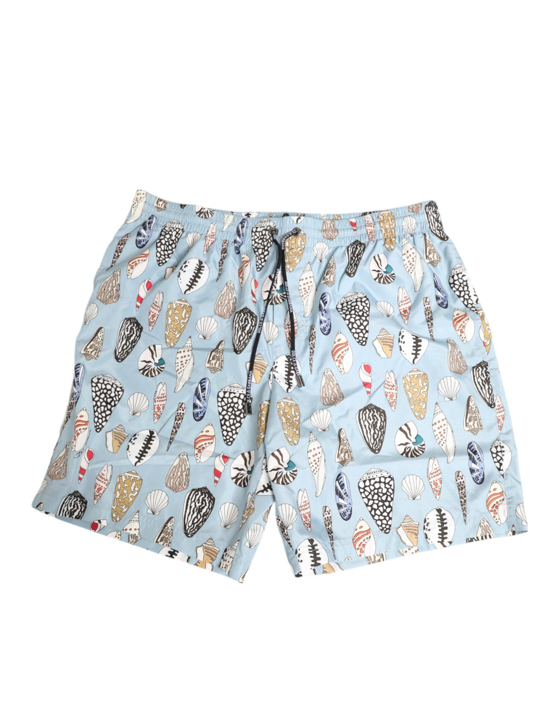 Dolce &amp; Gabbana Blue Seashell Print Nylon Men Shorts Swimwear