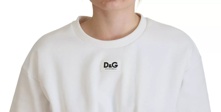 Dolce &amp; Gabbana White Cotton Corset Stretch Top  T-shirt