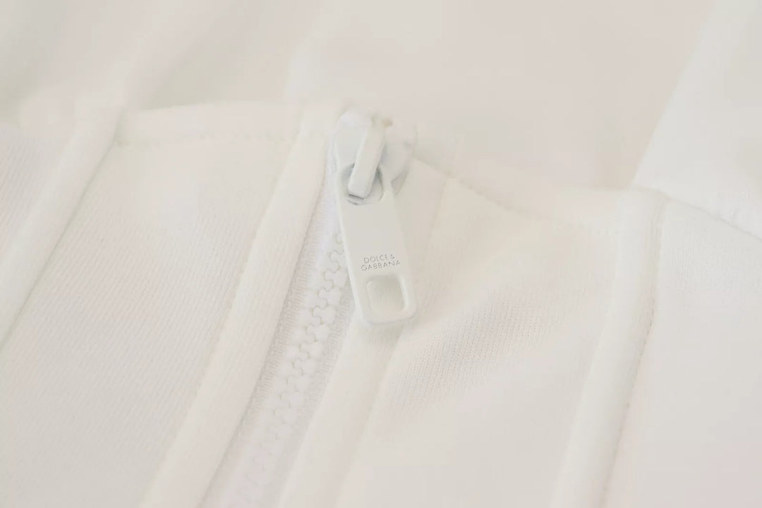 Dolce &amp; Gabbana White Cotton Corset Stretch Top  T-shirt