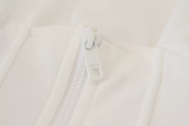 Dolce &amp; Gabbana White Cotton Corset Stretch Top  T-shirt