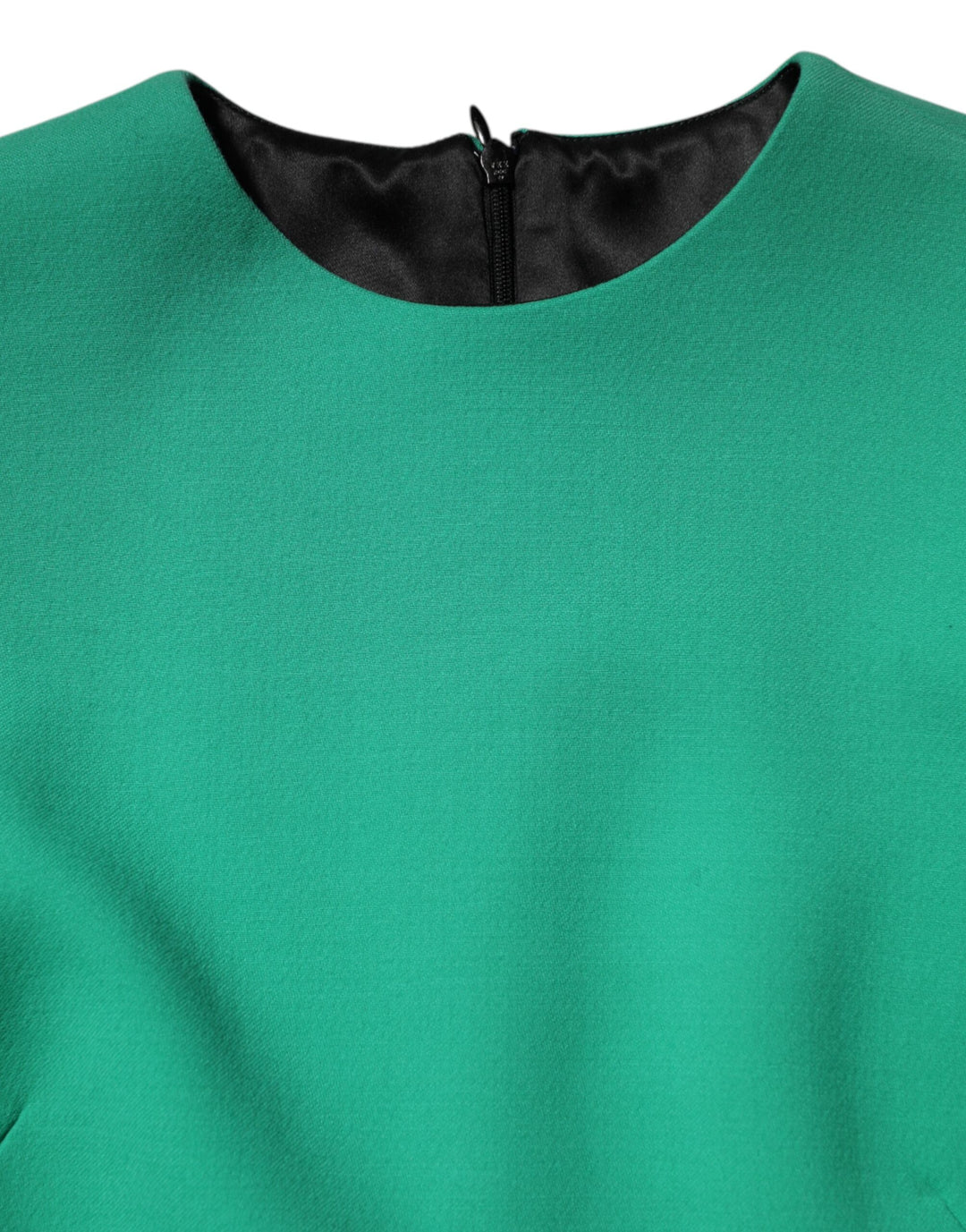 Dolce &amp; Gabbana Green Viscose Acetate Mini Long Sleeve Dress