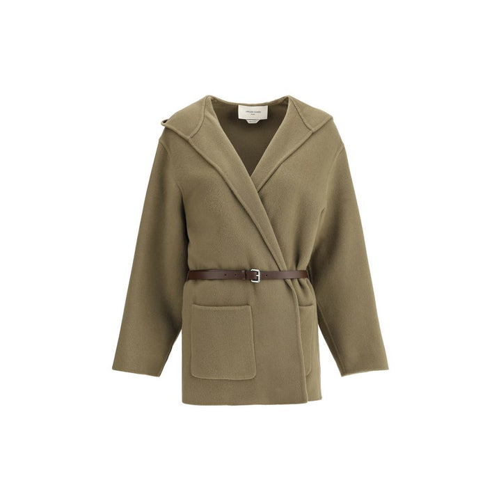 Jacob Cohen Brown Fleece Wool Coat