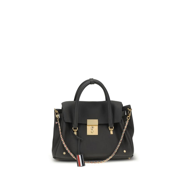 Thom Browne - Gray Calf Leather Bos Taurus Handbag