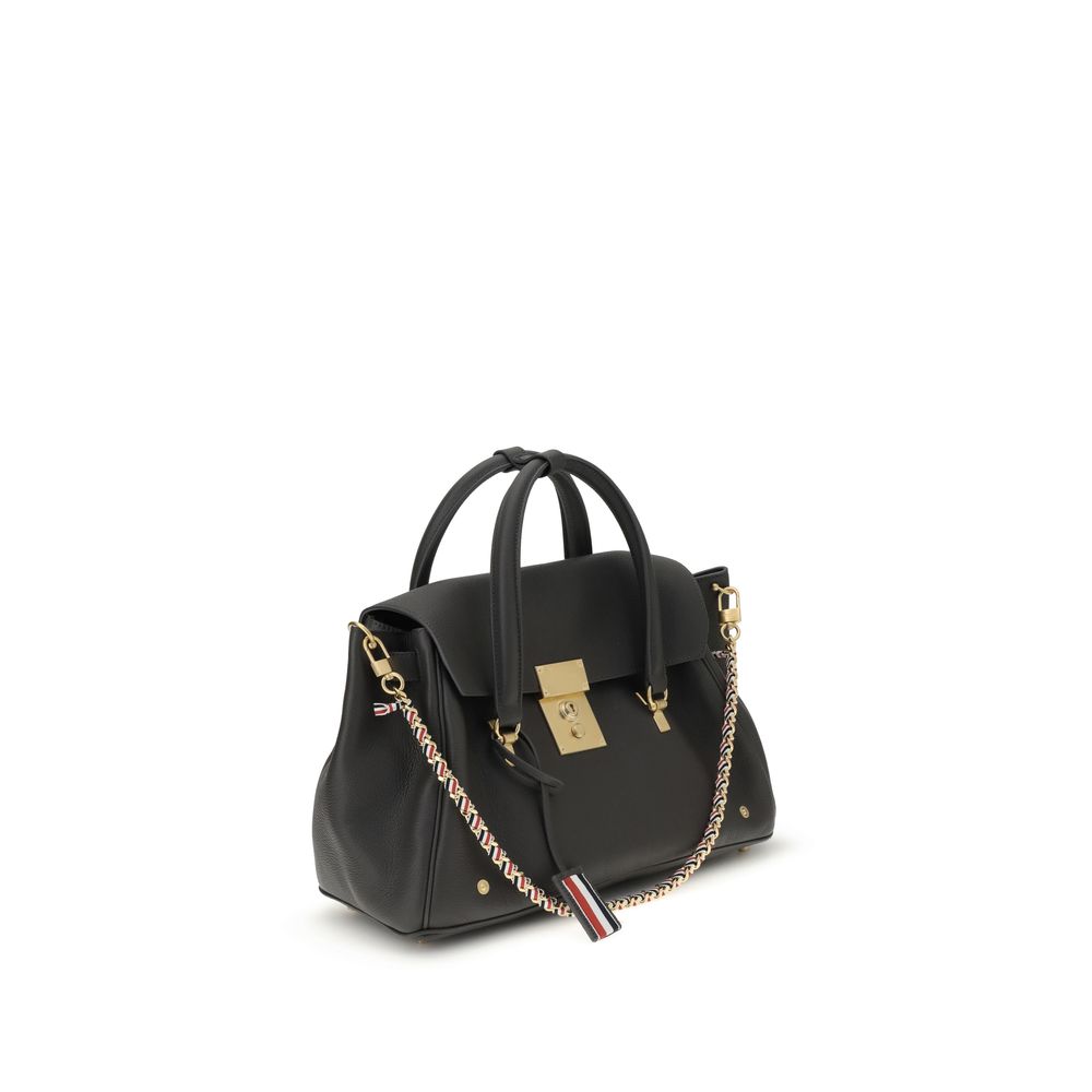 Thom Browne - Gray Calf Leather Bos Taurus Handbag