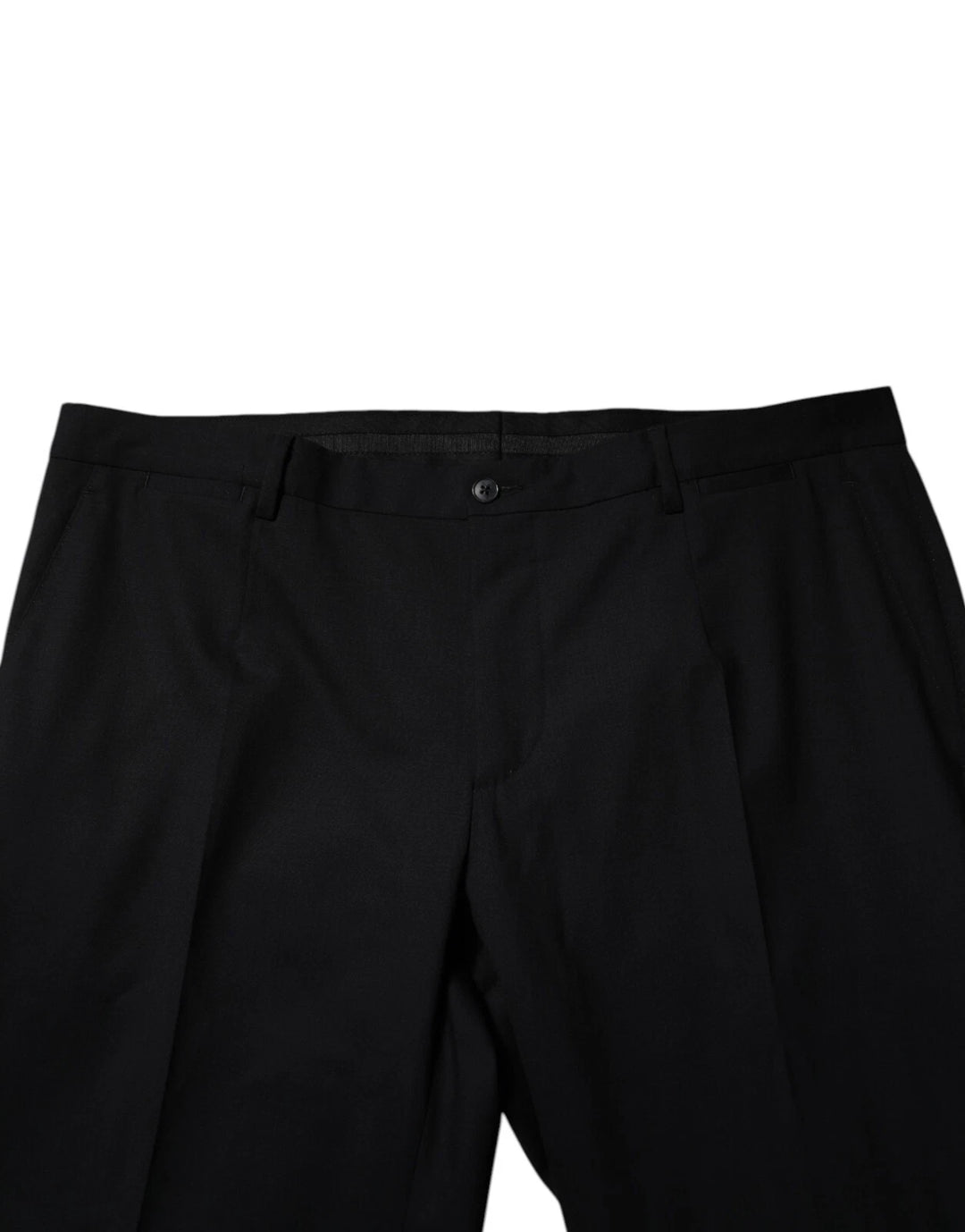 Dolce &amp; Gabbana Black Wool Formal Dress Men Trousers Pants