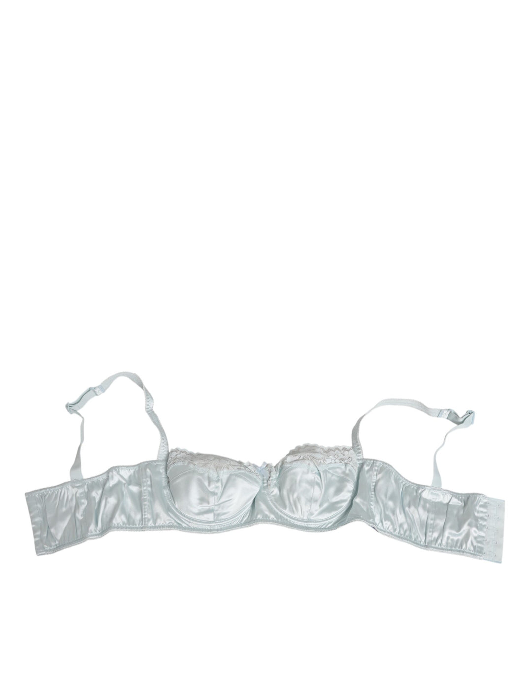Dolce &amp; Gabbana Light Blue Silk Semi-Padded Balconette Underwear