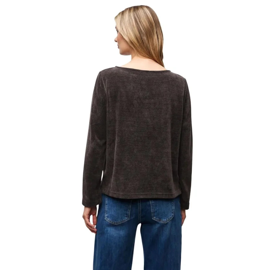 Street One Brown Polyester Dress Shirt