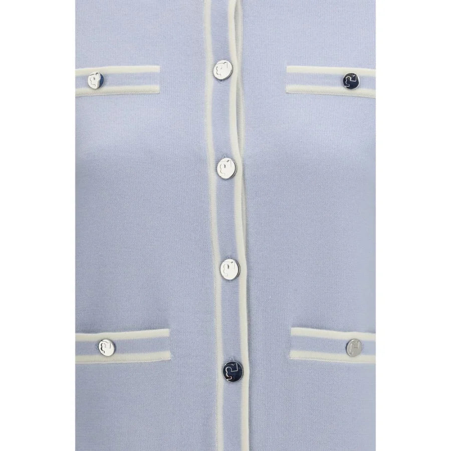 Tory Burch Blue Wool Cardigan