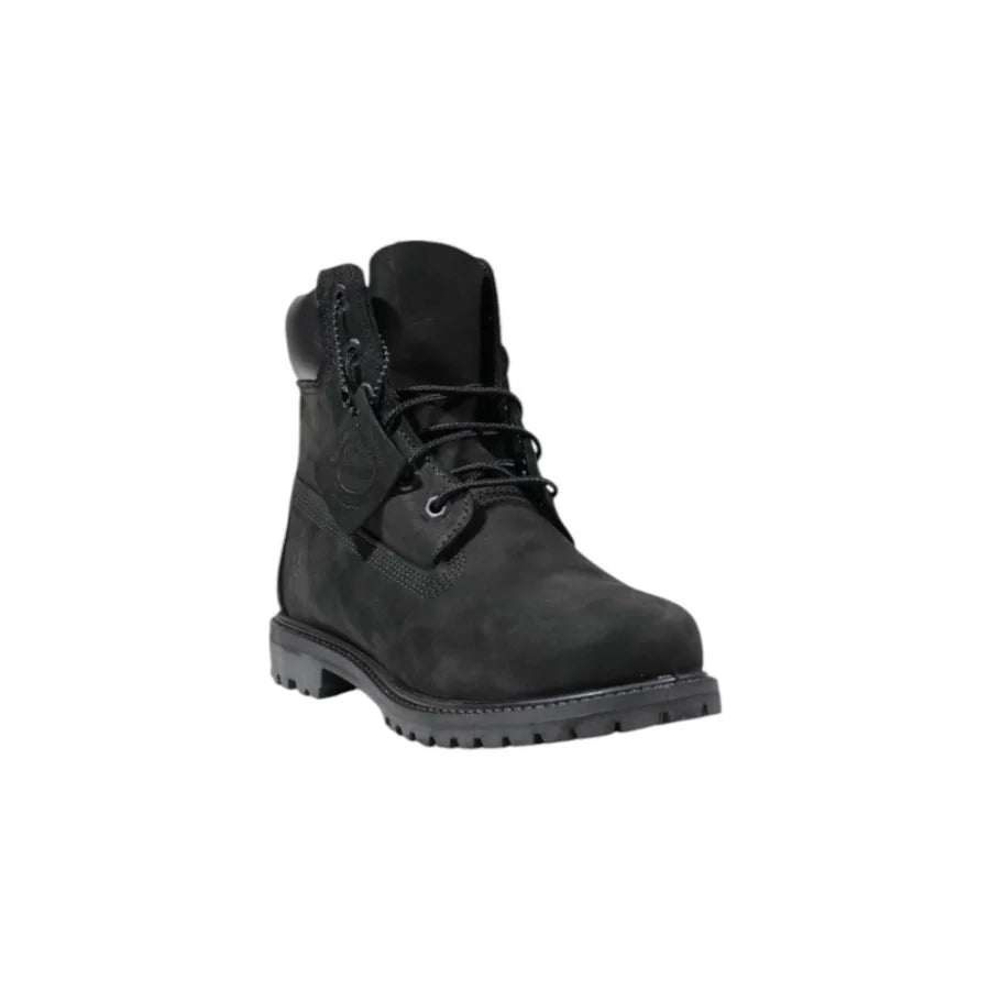 Timberland Black Leather Lace-Up Boots