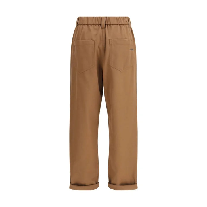 Brunello Cucinelli Brown Cotton Casual Pants