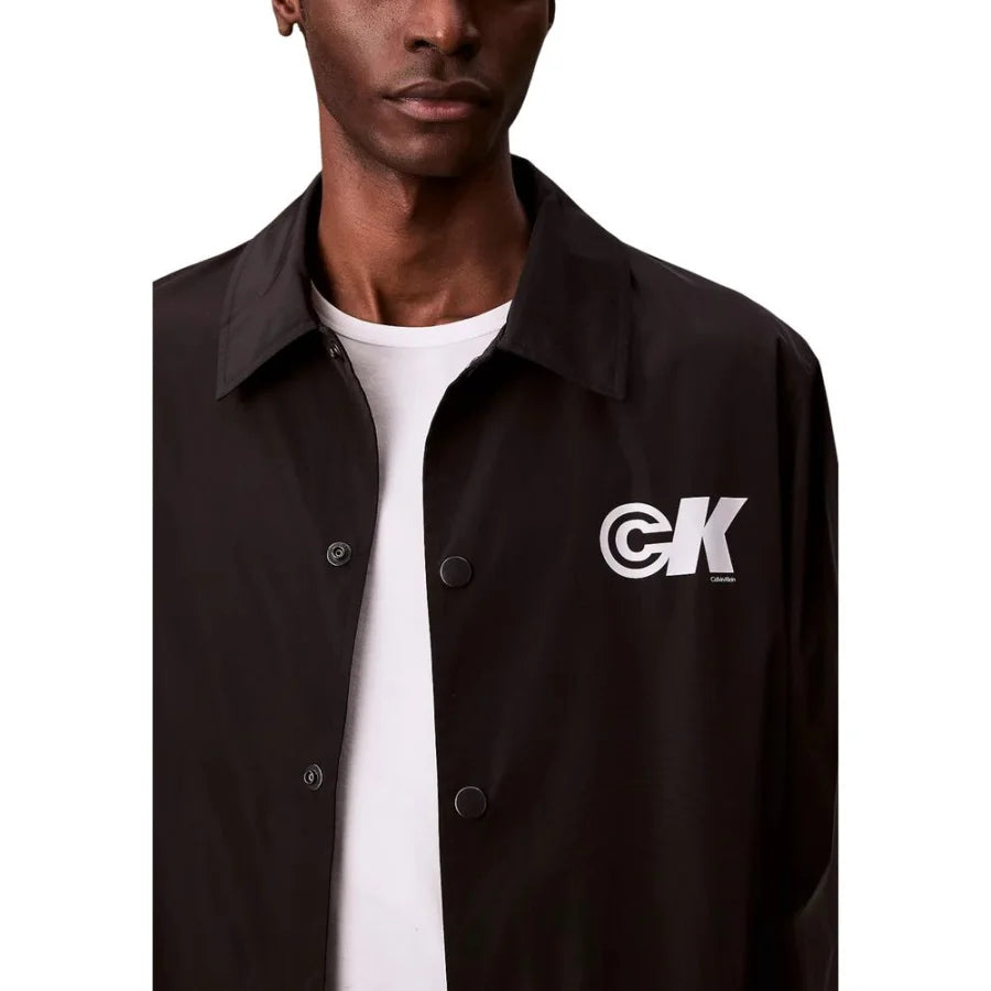 Calvin Klein Jeans Black Polyester Shell Jacket