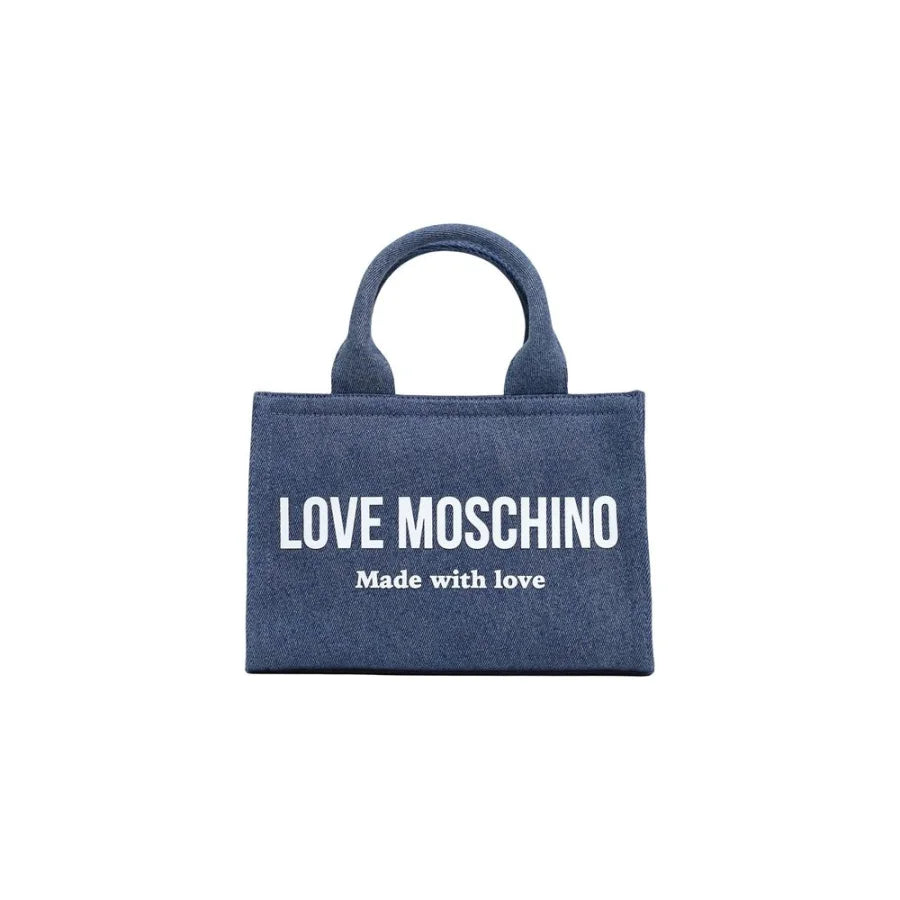 Love Moschino Blue Cotton Handbag