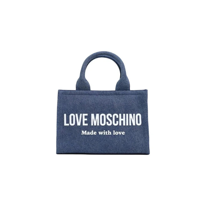 Love Moschino Blue Cotton Handbag
