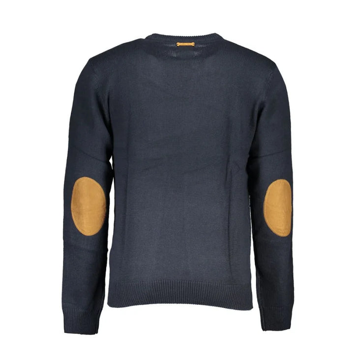 Gianmarco Venturi Blue Cotton Men’s Sweater