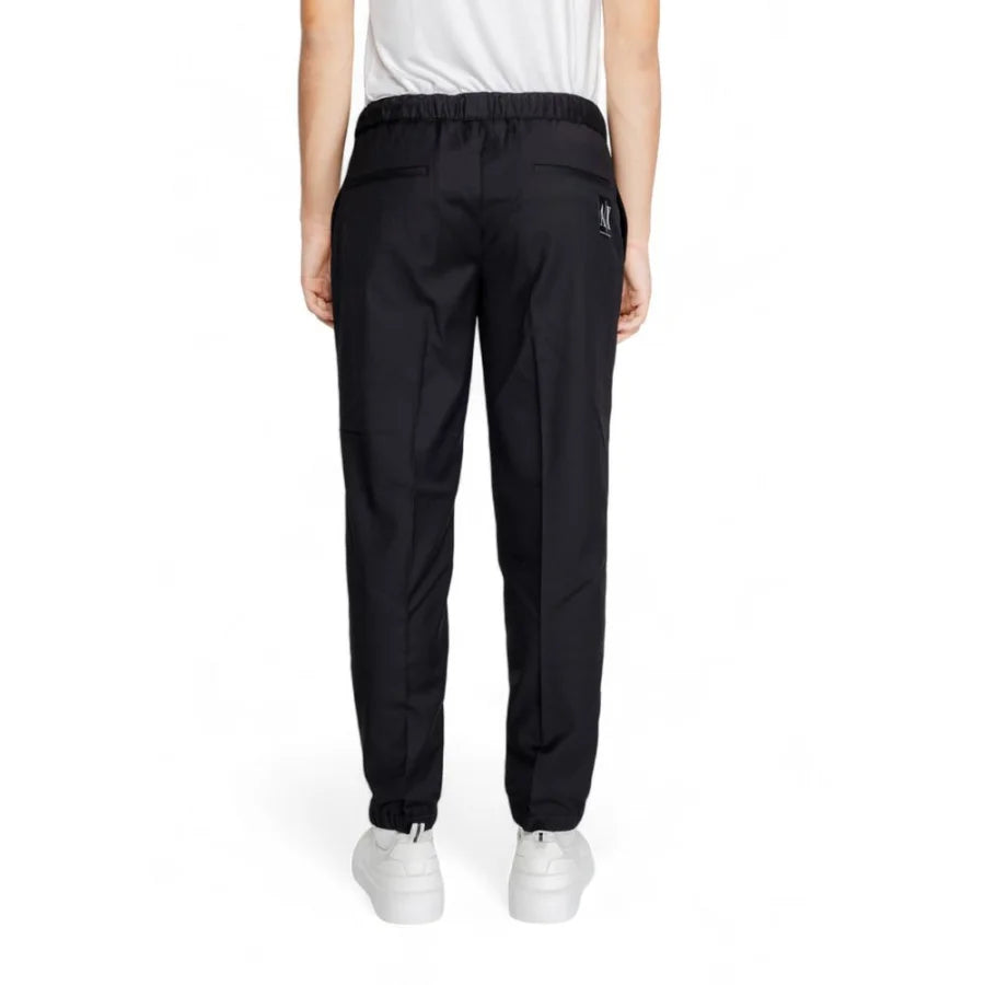 Armani Exchange Black Polyester Casual Pants